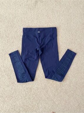 ALO Yoga Navy Moto Leggings